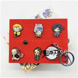 Demon slayer kimets anime pin set