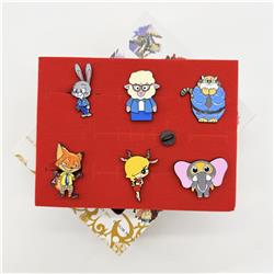 Zootopia anime pin set