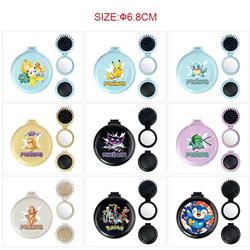 pokemon anime multi functional small mirror and comb 5 pcs a set