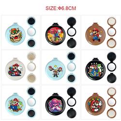 Super Mario anime multi functional small mirror and comb 5 pcs a set