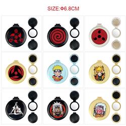 Naruto anime multi functional small mirror and comb 5 pcs a set