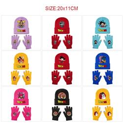 Dragon ball anime hat and glove set