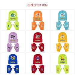 pokemon anime hat and glove set