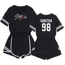 Straykids anime T-shirt set