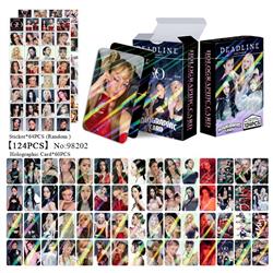 black pink anime lomo cards price for a set of 124pcs