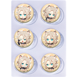 Genshin Impact anime pin 6pcs a set 25mm