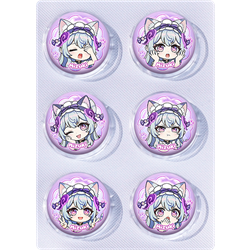 Genshin Impact anime pin 6pcs a set 25mm
