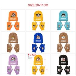 Crybaby anime hat and glove set