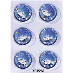 Genshin Impact anime pin 6pcs a set 25mm