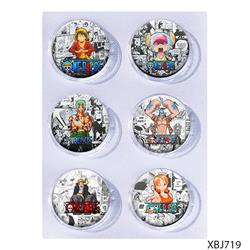 One Piece anime pin 6pcs a set 25mm