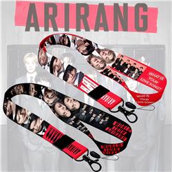 BTS anime lanyard phonestrap
