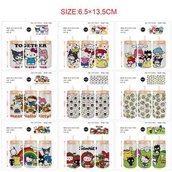 Kuromi anime glass cup 350ml