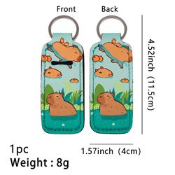 Capybara anime keychain