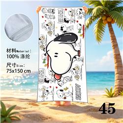 Snoopy anime beach towel