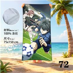 Blue Lock anime beach towel