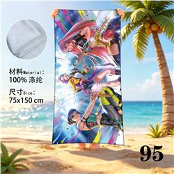 Kpop demon hunters anime beach towel