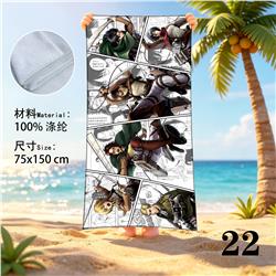 Attack on Titan anime beach towel