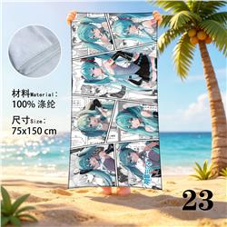 Hatsune Miku anime beach towel