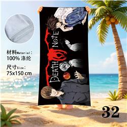 Death note anime beach towel