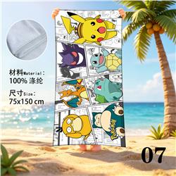 pokemon anime beach towel