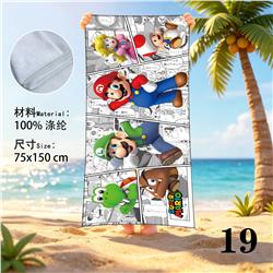 Super Mario anime beach towel