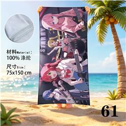 Bocchi the rock anime beach towel