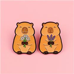 Capybara anime pin