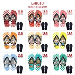 Labubu anime flip flops shoes slippers a pair