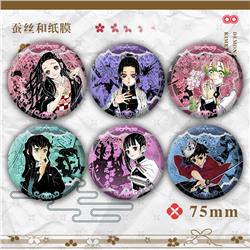 Demon slayer kimets anime pin 75mm