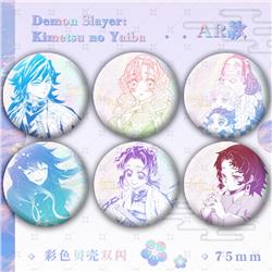 Demon slayer kimets anime pin 75mm