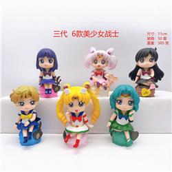 Sailor Moon Crystal anime figure 11cm 6pcs a set
