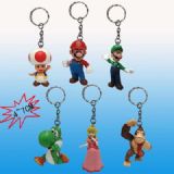 super mario anime keychain