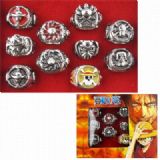 one piece anime ring set