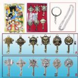 one piece anime keychain set
