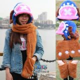 One Piece Chopper Plush Hat Scarf