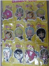 one piece anime keychain set