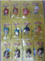 one piece anime keychain set