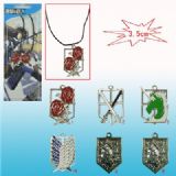 attack on titan anime necklace