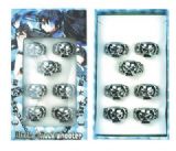 black rock shooter anime ring set