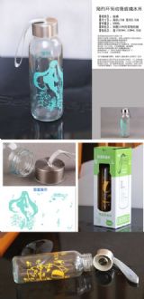 Miku.Hatsune anime glass bottle