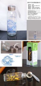 Totoro anime glass bottle