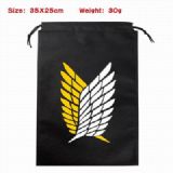 attack on titan anime storage pouch bag