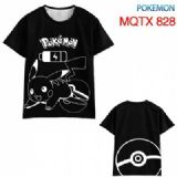 Pokemon Black and white line draft Short sleeve T-