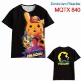 Detective Pikachu Full color printed short sleeve 