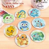 Pokemon a set of 8 models Tinplate coated badge