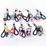 One Piece a set of 10 Character cartoon anime keyc