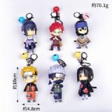 Naruto a set of 6 With bell Doll Keychain pendant