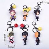 Naruto a set of 6 With bell Doll Keychain pendant