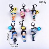 Naruto a set of 6 With bell Doll Keychain pendant