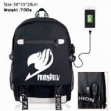 Fairy tail Canvas Data line Backpack Bag